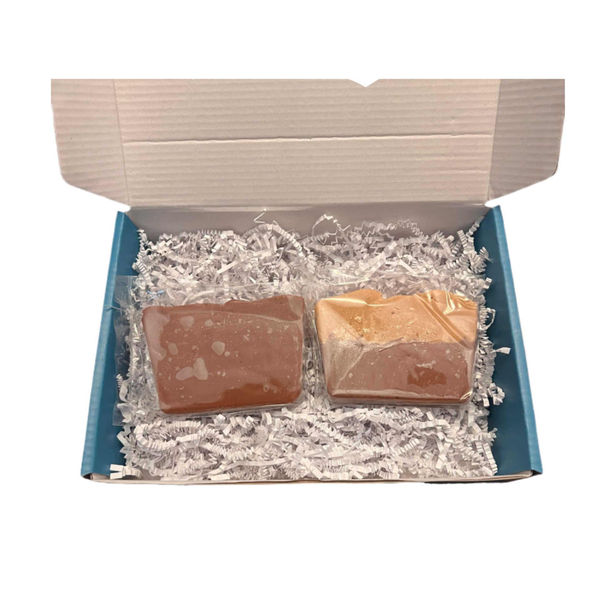 Chocolate & Chocolate Peanut Butter Fudge in a Gift Box (1/2lb)