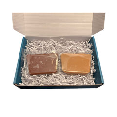 Chocolate & Sea Salt Caramel Fudge in a Gift Box (1/2lb)