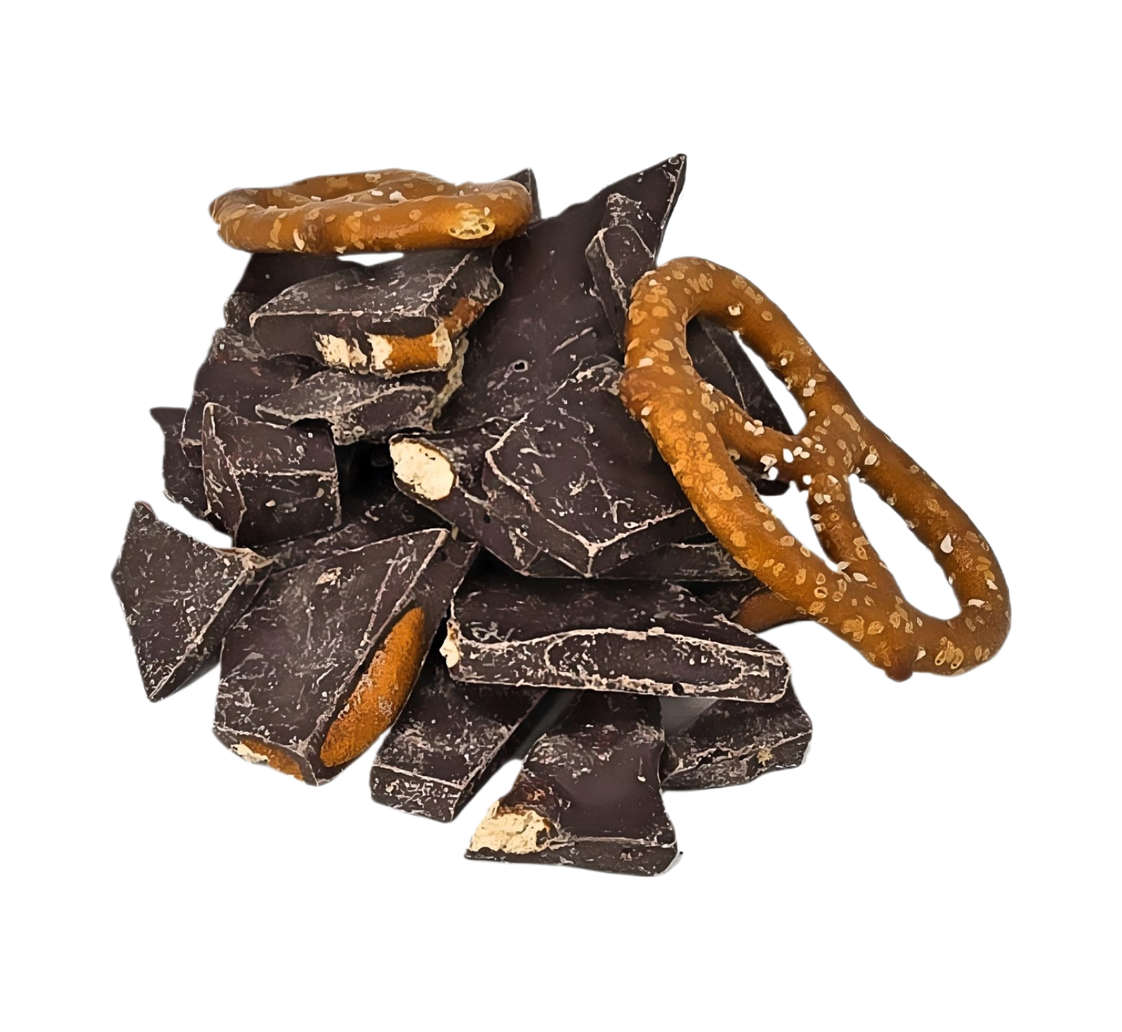 Salted Pretzel Bark, Dark Chocolate