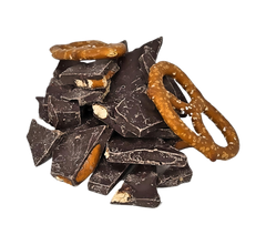 Salted Pretzel Bark, Dark Chocolate